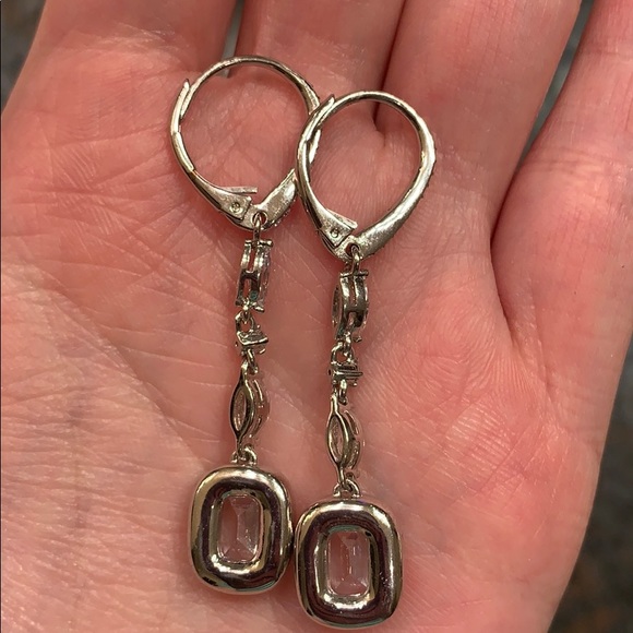 Norstrom Cubic Zirconium Halo Drop Earrings - Picture 4 of 4